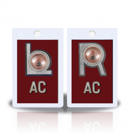 2" Height Non Sticky Positioning Xray Markers- Burgundy Solid Color